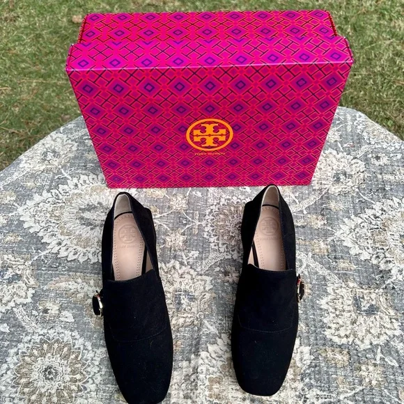 NIB Tory Burch Asymmetrical Block Heel Loafer - size 5 - Picture 8 of 12